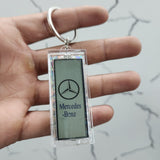 Solar LED Logo Car Keychain