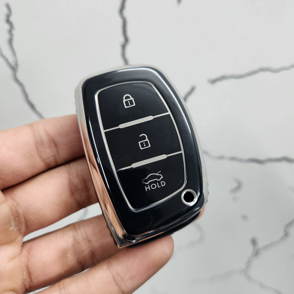 Hyundai Creta/i20/Venue (3 Push Button Key)Premium Keycase