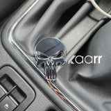 3D Skull Metal Sticker Decal Silver (5.5x4 cm)