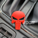 3D Skull Metal Sticker Decal Red (5.5x4 cm)