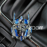 3D Transformer Metal Sticker Decal Silver/Blue (7x5 cm)