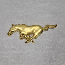 Load image into Gallery viewer, 3D Mustang Horse Metal Sticker Decal Gold (16 x 6 cm)