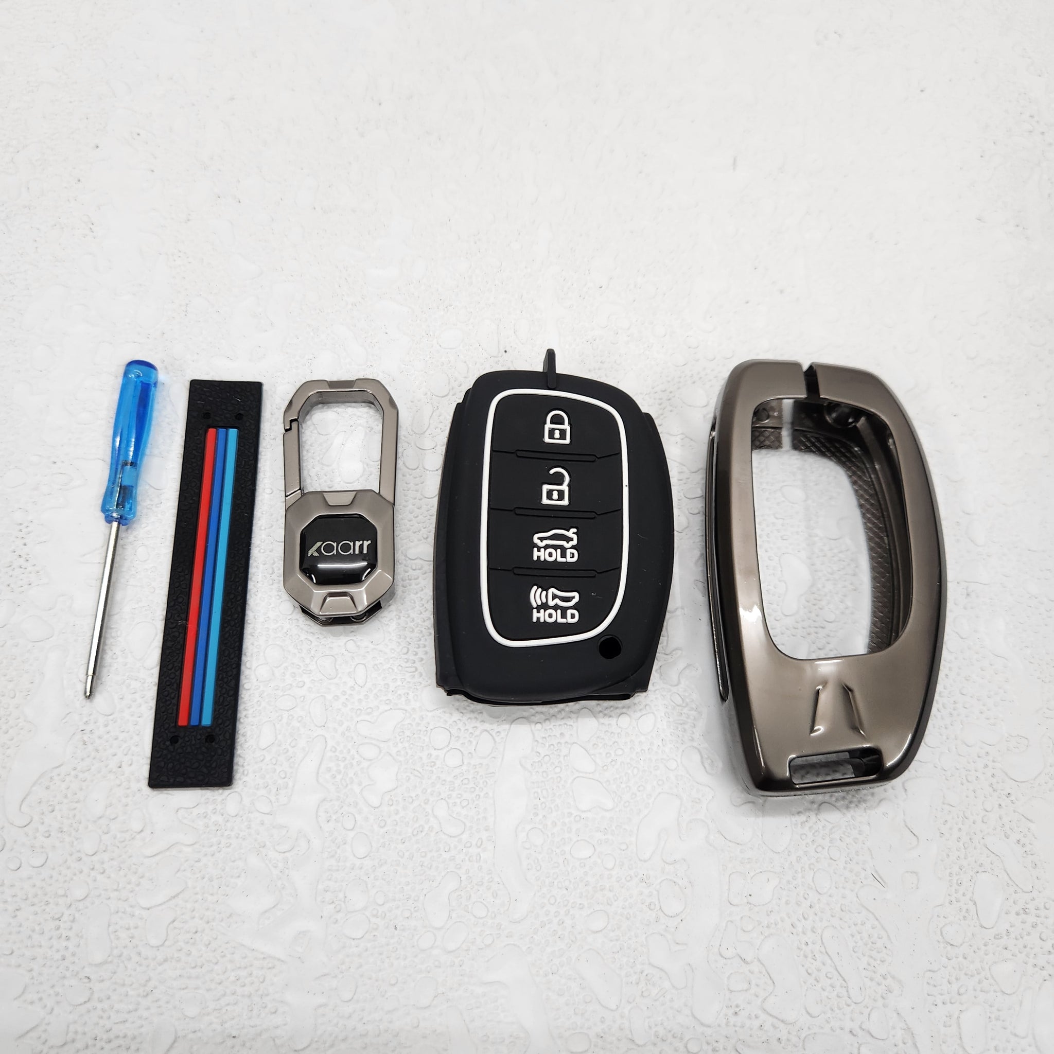 Hyundai i20/Venue/Creta/Alcazar (4 Button Key) Premium Metal Alloy Key –  Kaarr