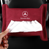 Car Tissue Bag Organiser with Logo (Maroon Color)