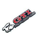 3D GTI RACING Metal Sticker Decal Red (15.5 x 3.5 cm)