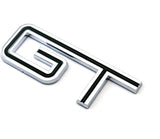 3D GT v2.0 Metal Sticker Decal Black/Silver (11x3.5 cm)