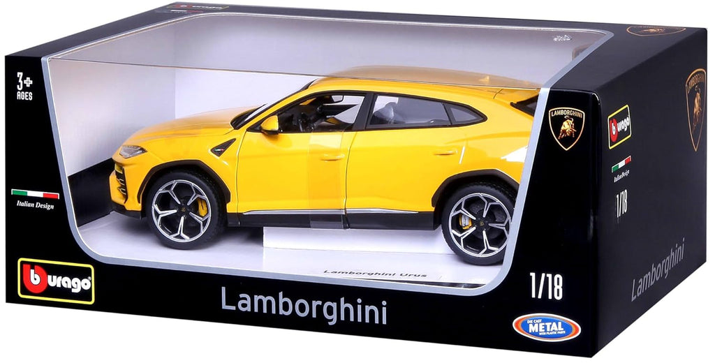 Lamborghini Urus Yellow 1:18 Licensed Bburago Diecast Scale Model