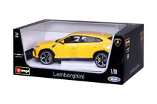 Load image into Gallery viewer, Lamborghini Urus Yellow 1:18 Licensed Bburago Diecast Scale Model