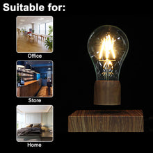 Load image into Gallery viewer, Magnetic Levitating Light Bulb Desk Wood Grain Floating Lamp