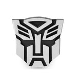 3D Transformer Autobot Metal Sticker Decal Silver (7x7 cm)