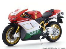 Load image into Gallery viewer, Ducati 1098 S Tricolor 1:18 Licensed Maisto Diecast Alloy Model Bike