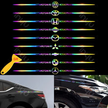 Load image into Gallery viewer, Colorful Laser Reflective Car Sticker Brand Logo 2 Pcs