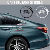 Fuel Tank Logo White Car Sticker