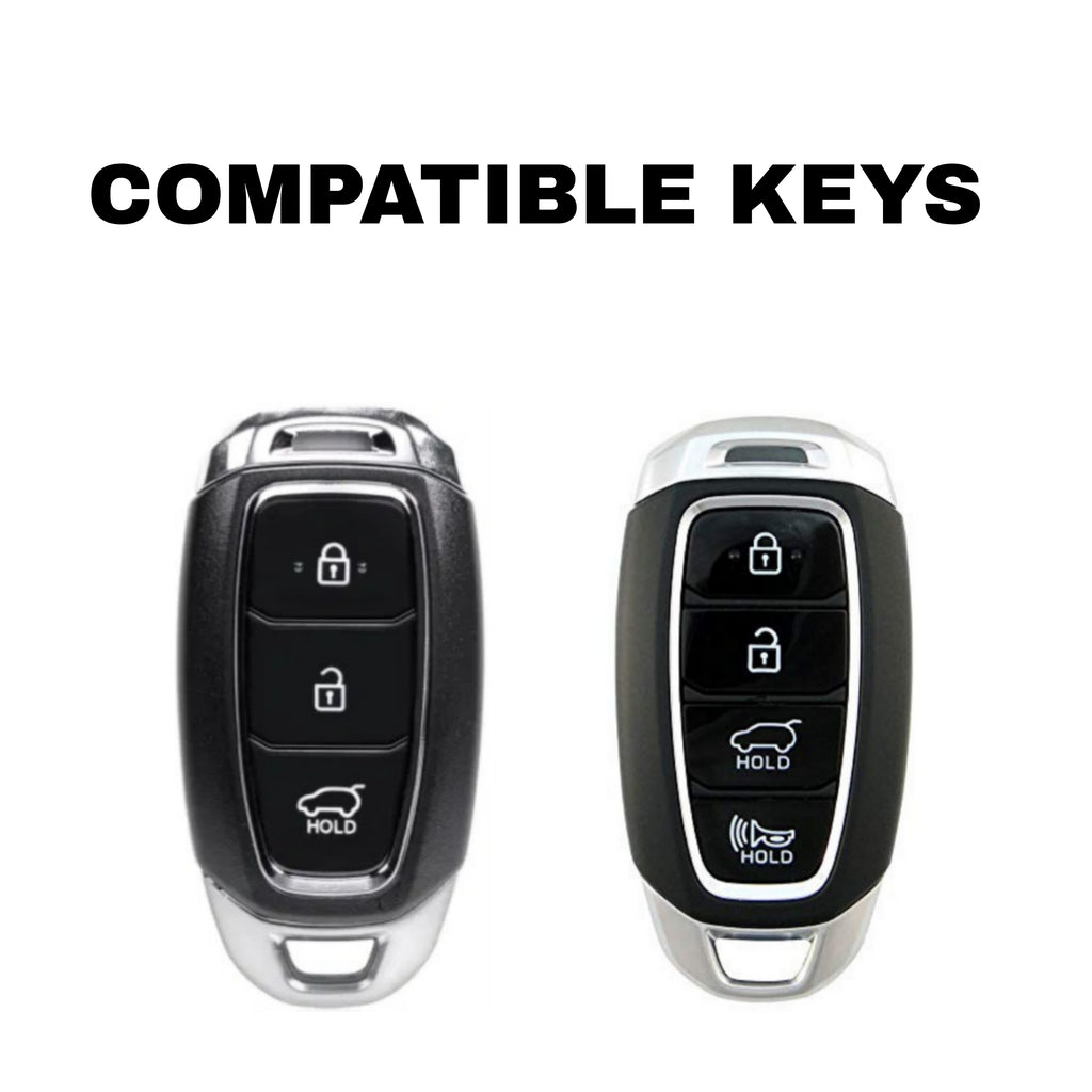 Hyundai Verna 3,4 Button Key Armour Metal Alloy Keycase with Holder & Rope Chain