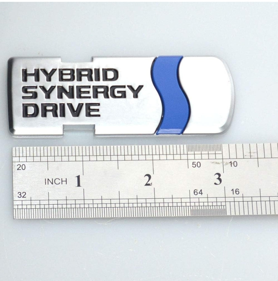 3D Hybrid v2.0 Metal Sticker Decal Silver (8×3 cm)