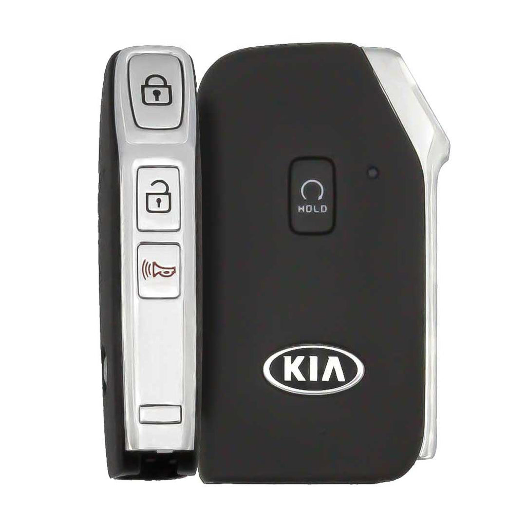 Kia Facelift 3 Button Keyless Push Button Key Premium Metal Alloy Keycase with Holder & Rope Chain