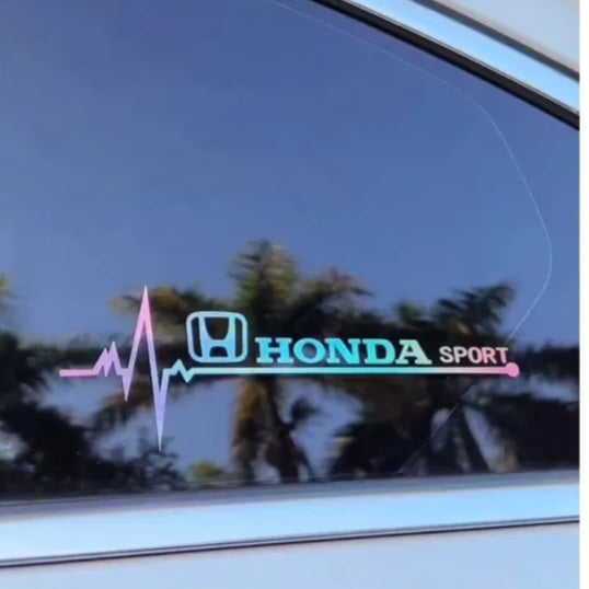 Heartbeat Brand Logo Laser Reflective Car Sticker (2 Pcs Set)