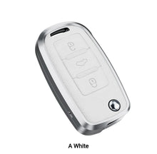 Load image into Gallery viewer, Skoda/Volkswagen Old Flip Key Exclusive Aluminium Alloy Leather Keycase with Holder &amp; Rope Chain