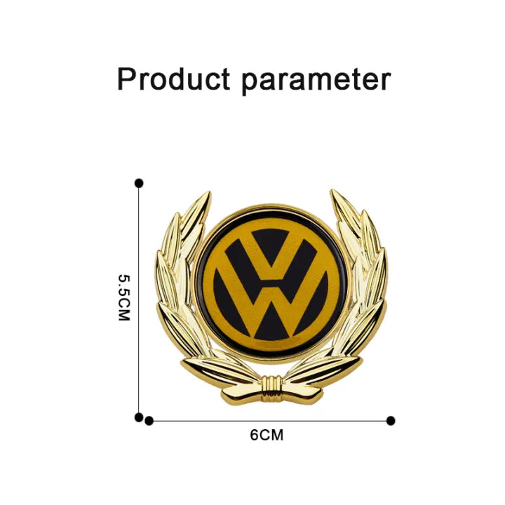 3D Owners Club v4.0 Car Metal Emblem Badge Sticker Decal (Gold) 6 x 5.5 cm