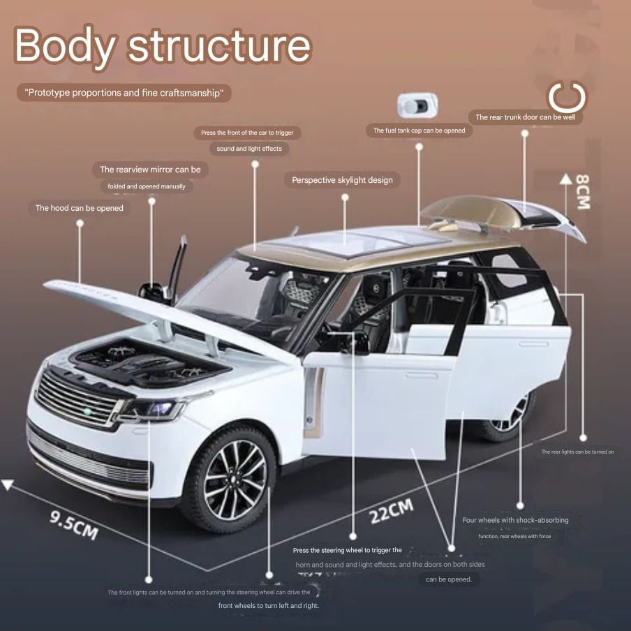 Range Rover Autobiography SV New Metal Diecast Car 1:18 (28x11 cm)