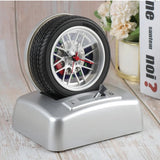 Non Ticking Tyre Shape Metal Alarm Clock