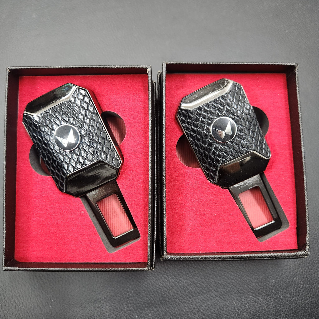 2 Pcs, Carbon Fiber Metal 2in1 Buckle & Holder With Logo