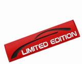 3D Limited Edition v4.0 Metal Sticker Decal Red (9x2.3 cm)