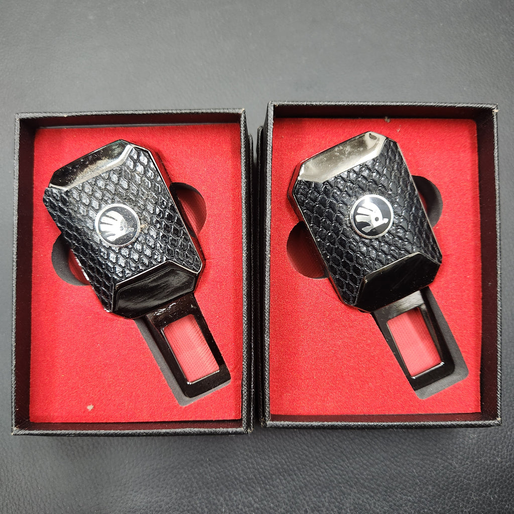 2 Pcs, Carbon Fiber Metal 2in1 Buckle & Holder With Logo