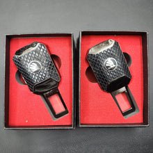 Load image into Gallery viewer, 2 Pcs, Carbon Fiber Metal 2in1 Buckle &amp; Holder With Logo