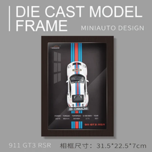 Load image into Gallery viewer, Porsche Diecast Car with 3D Frame