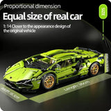 Lamborghini Sian Green Technical Version Building Blocks Car 1299 Pcs