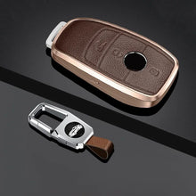 Load image into Gallery viewer, Mercedes New Key Exclusive Aluminium Alloy Leather Keycase with Holder &amp; Rope Chain