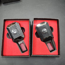 Load image into Gallery viewer, 2 Pcs, Carbon Fiber Metal 2in1 Buckle &amp; Holder With Logo