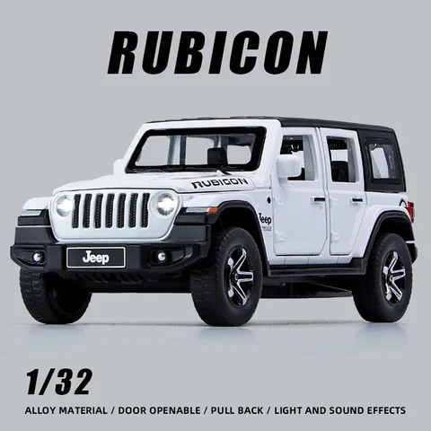 Jeep Rubicon Metal Diecast Car 1:32 (14x5 cm)