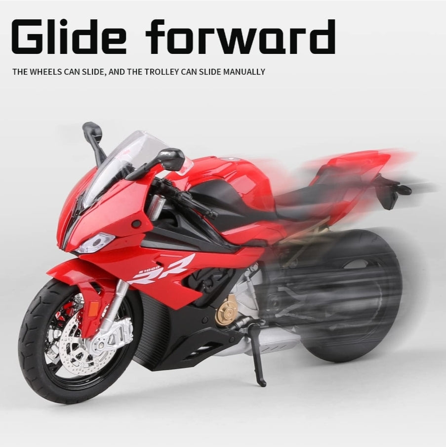 BMW S1000RR 1:12 Diecast Alloy Model Bike (Size: 17.3 x 6.3 x 9.4 cm)