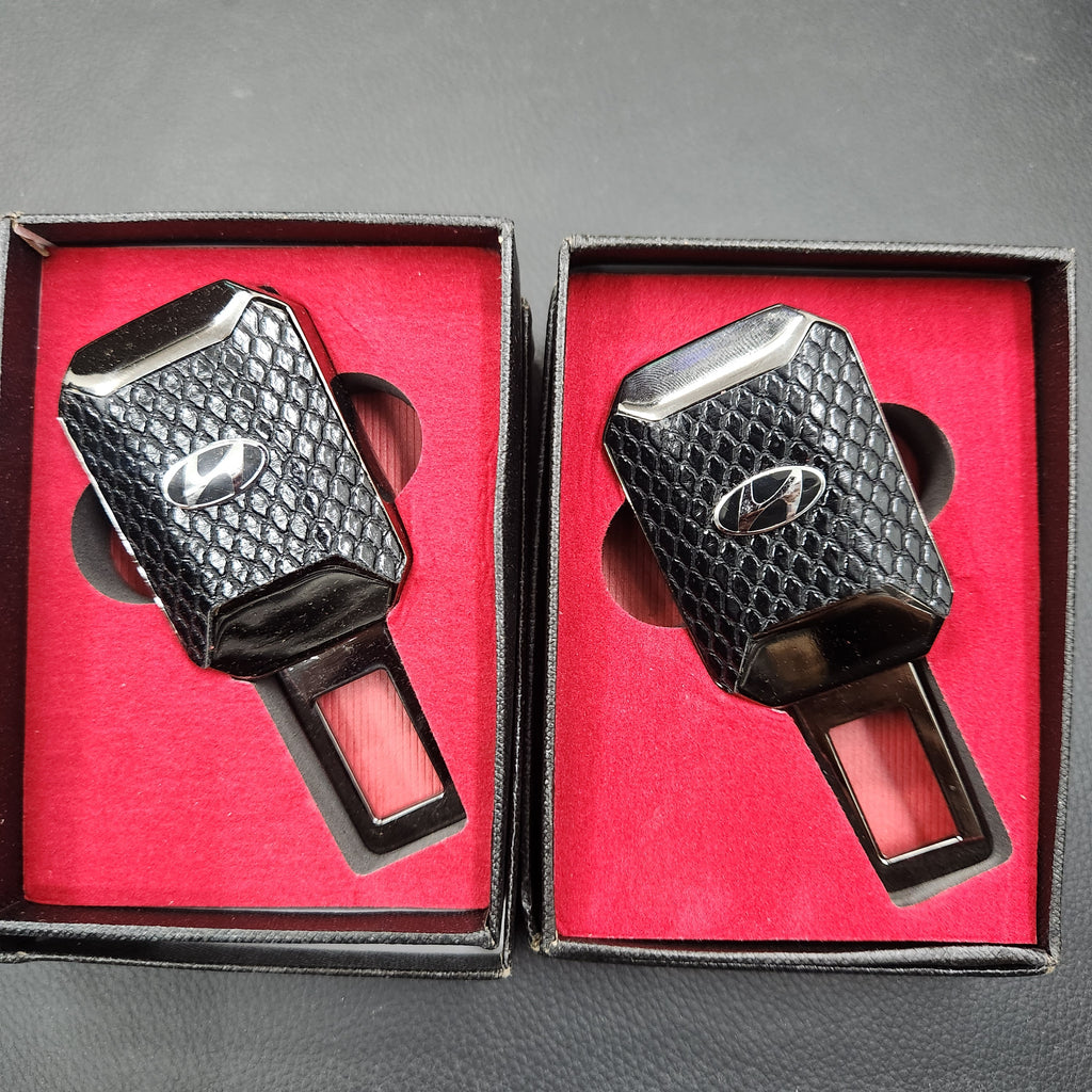 2 Pcs, Carbon Fiber Metal 2in1 Buckle & Holder With Logo