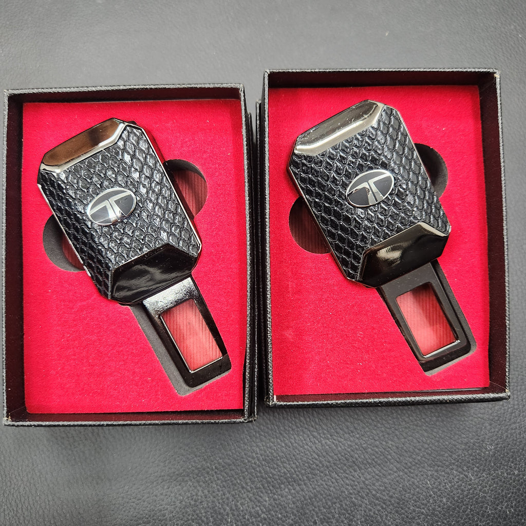 2 Pcs, Carbon Fiber Metal 2in1 Buckle & Holder With Logo