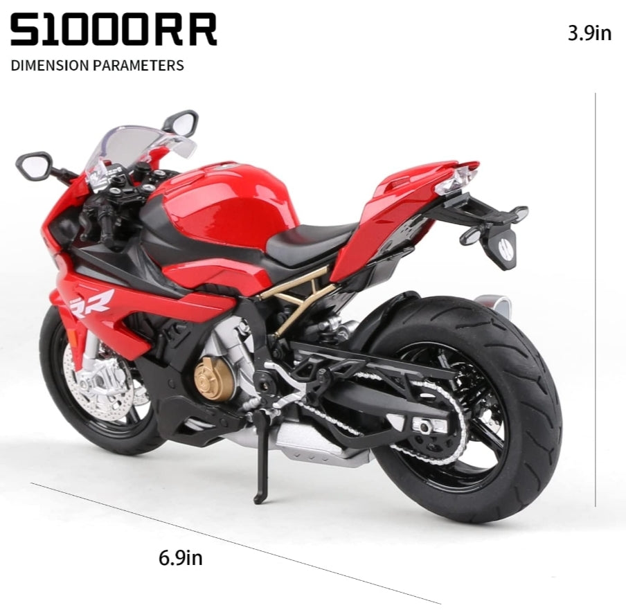 BMW S1000RR 1:12 Diecast Alloy Model Bike (Size: 17.3 x 6.3 x 9.4 cm)