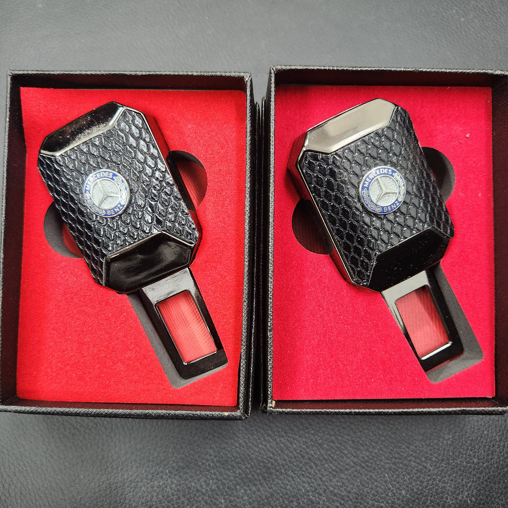 2 Pcs, Carbon Fiber Metal 2in1 Buckle & Holder With Logo