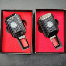 Load image into Gallery viewer, 2 Pcs, Carbon Fiber Metal 2in1 Buckle &amp; Holder With Logo