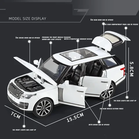 Range Rover Autobiography Metal Diecast Car 1:32 (15x5 cm)