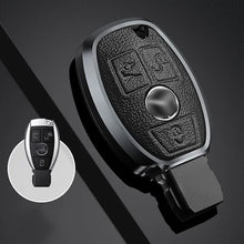 Load image into Gallery viewer, Mercedes Old Key Exclusive Aluminium Alloy Leather Keycase with Holder &amp; Rope Chain