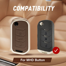Load image into Gallery viewer, Mahindra XUV700/Thar/Scorpio New Key Exclusive Aluminium Alloy Leather Keycase with Holder &amp; Rope Chain