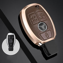 Load image into Gallery viewer, Mercedes Old Key Exclusive Aluminium Alloy Leather Keycase with Holder &amp; Rope Chain