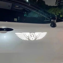 Load image into Gallery viewer, Wings Logo White Reflective Car Sticker