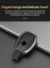 Load image into Gallery viewer, Mercedes Old Key Exclusive Aluminium Alloy Leather Keycase with Holder &amp; Rope Chain