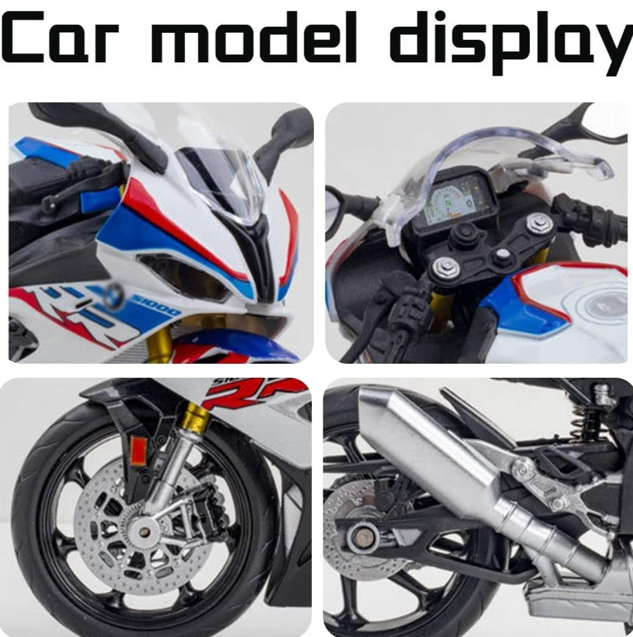 BMW S1000RR 1:12 Diecast Alloy Model Bike (Size: 17.3 x 6.3 x 9.4 cm)