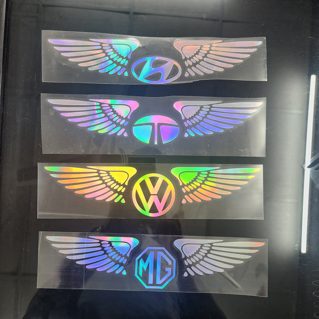 Wings Logo Laser Reflective Car Sticker