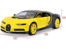 Load image into Gallery viewer, Bugatti Chiron Yellow Licensed Maisto 1:24 Diecast Scale Model