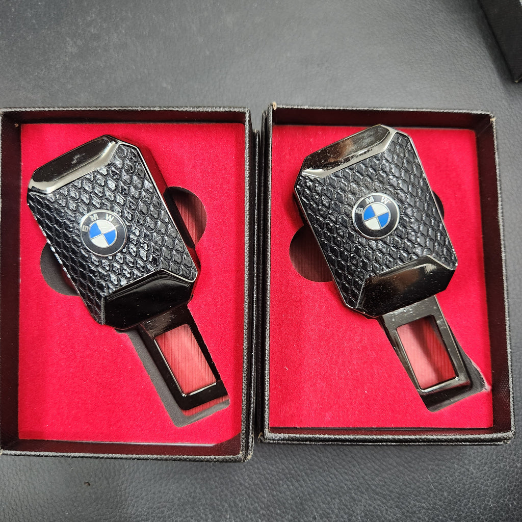 2 Pcs, Carbon Fiber Metal 2in1 Buckle & Holder With Logo